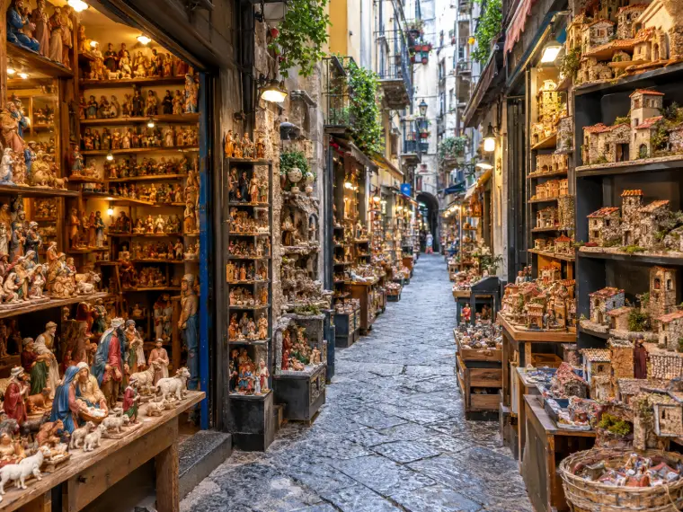 Le botteghe di presepi di via San Gregorio Armeno, aperte tutto l’anno